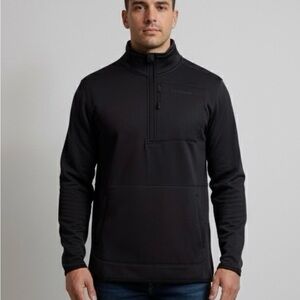 Merrell Men’s Black Quarter-Zip Moisture Wicking Size S NWT